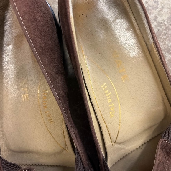 Brunate genuine suede horsebit Italian brown loafers - Picture 6 of 10